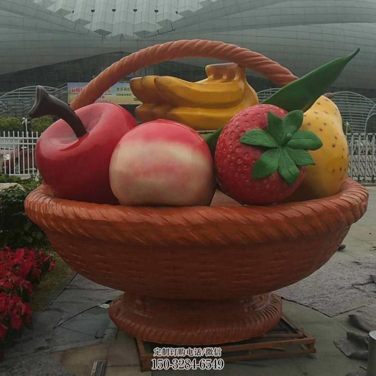 景观果篮雕塑批发,彩绘工艺,景观玻璃钢果篮雕塑承接 景观果篮雕塑批发,彩绘工艺,景观玻璃钢果篮雕塑承接