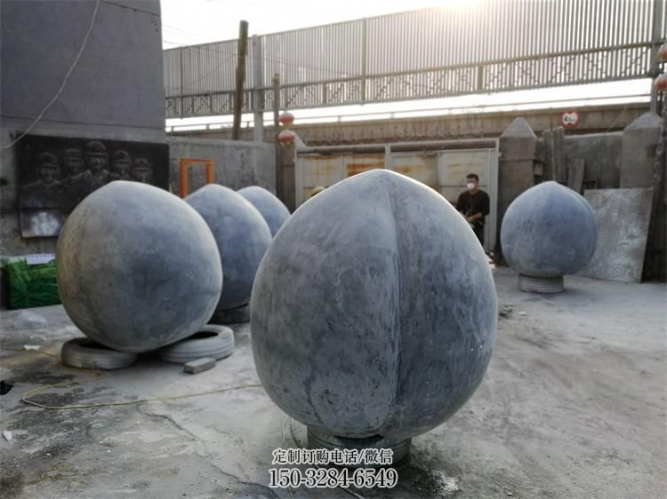 桃子景观雕塑常用，酒店摆件，桃子果篮雕塑观赏型