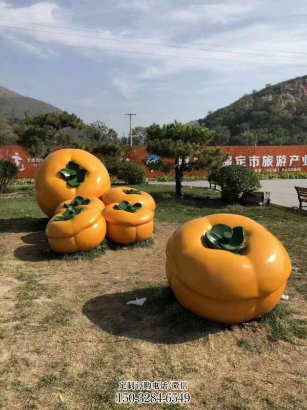 果篮雕塑供应,圆雕体系,景观柿子果篮雕塑展品 果篮雕塑供应,圆雕体系,景观柿子果篮雕塑展品